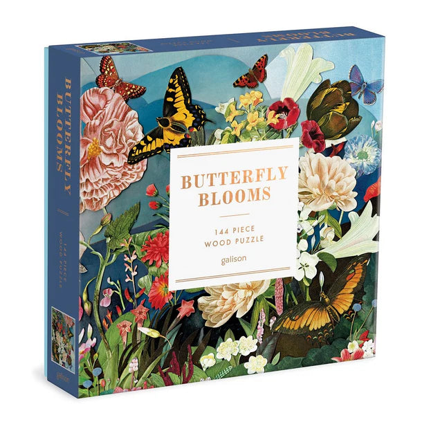 Butterfly Blooms Wood Puzzle 144pce
