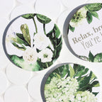 Greenhouse Flower Trio Ceramic Coaster