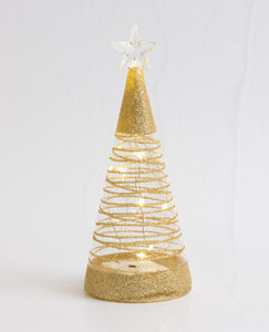 Gold Sparkle Table Top Tree