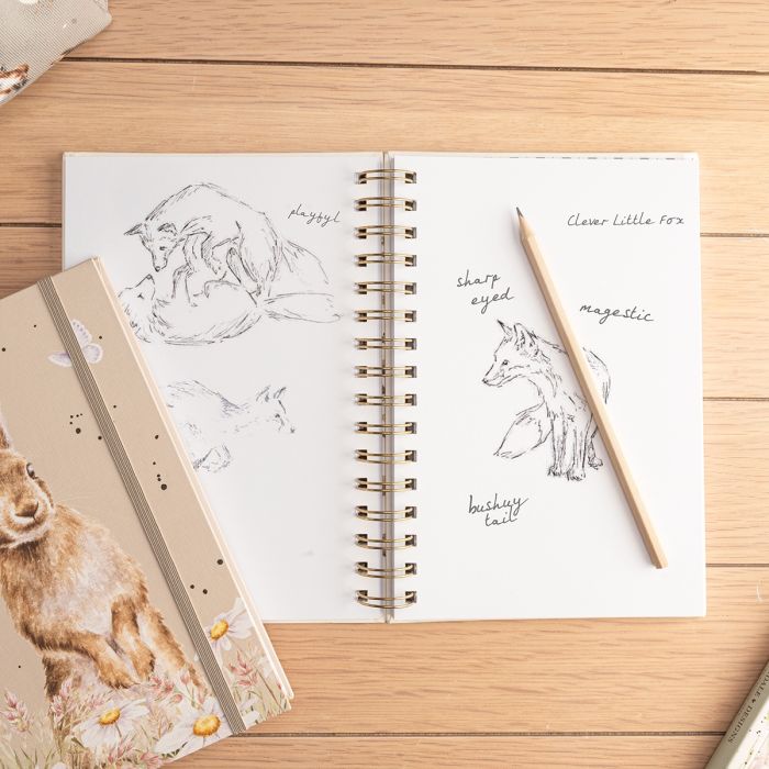 Wrendale Blank Hard Back Notebook Rabbit