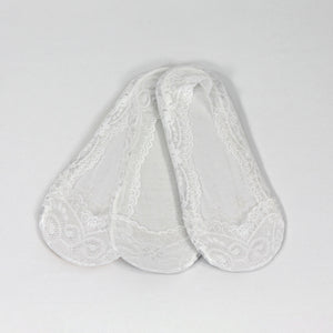 Honeydew Lace Sockettes 3pack White