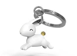 Flying Bunny Keychain