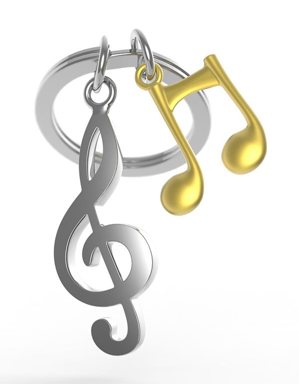 Musical Notes Keychain
