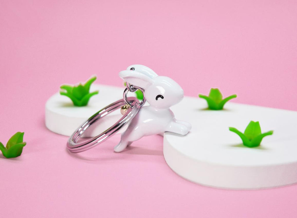 Flying Bunny Keychain