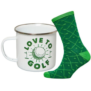Gentlemans Emporium Enamel Mug Socks Golf
