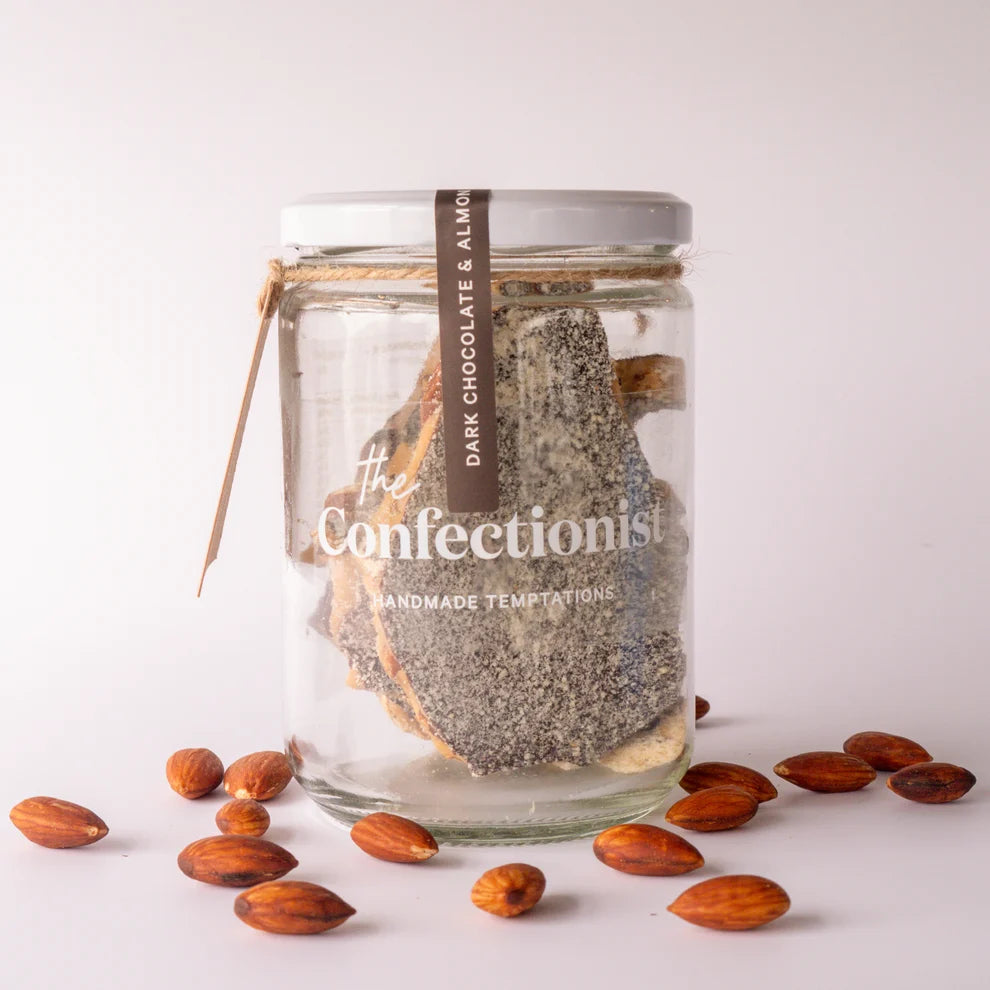 Dark Chocolate & Almond Toffee 200gm Jar