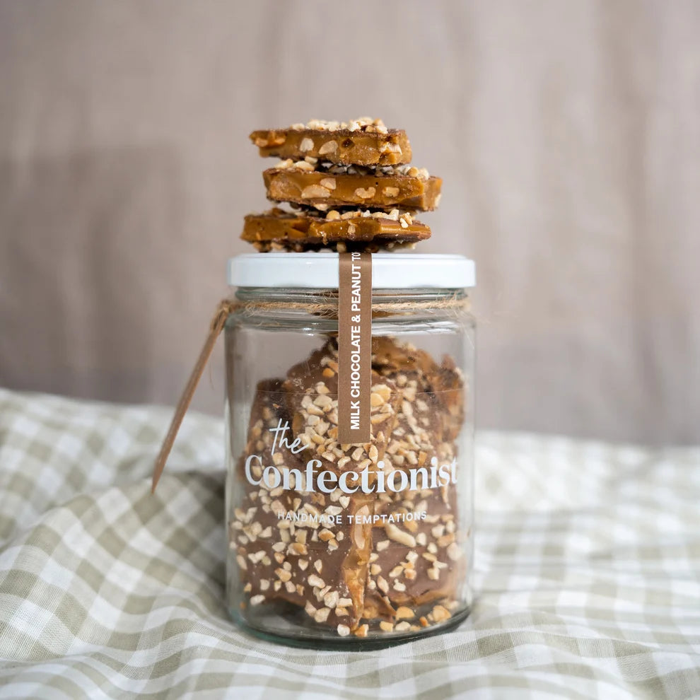 Milk Chocolate & Peanut Toffee 200gm Jar