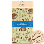 Hedgehog Shuffle Large Beeswax Wrap