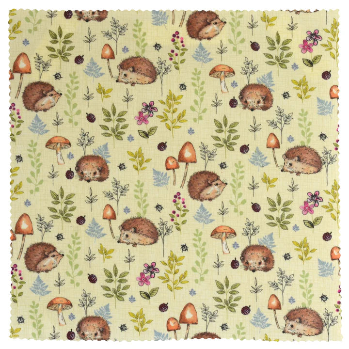 Hedgehog Shuffle Large Beeswax Wrap