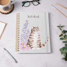 Load image into Gallery viewer, Cat A4 Spiral Notebook