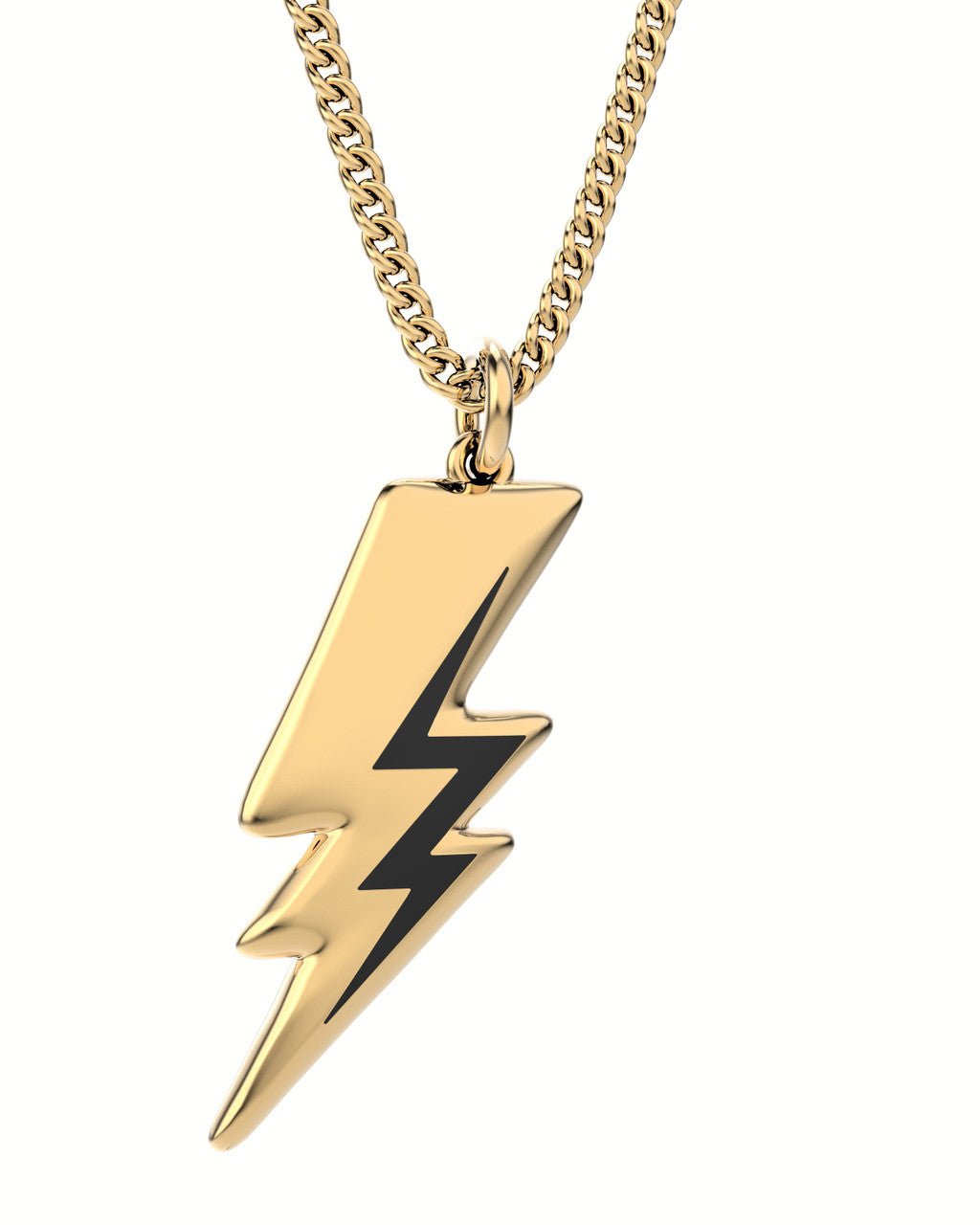 Lightning Bolt 18K Gold Plated Necklace