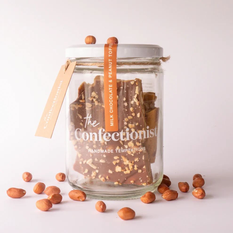 Milk Chocolate & Peanut Toffee 200gm Jar