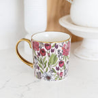 Floral and Gold Mug