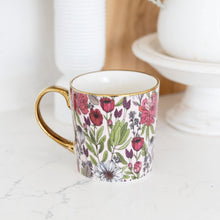 Load image into Gallery viewer, Floral and Gold Mug