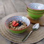 MK Bowl 15.5cm Geometric Lime