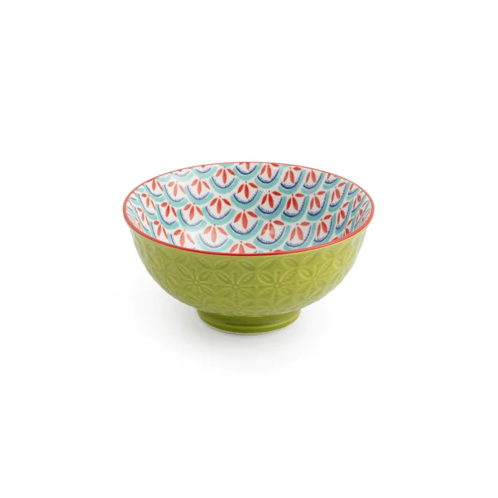 MK Green Blue Geometric Nibble 12cm