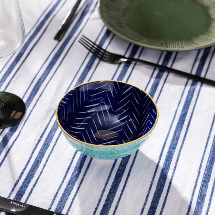 MK Indigo Chevron Nibble 12cm