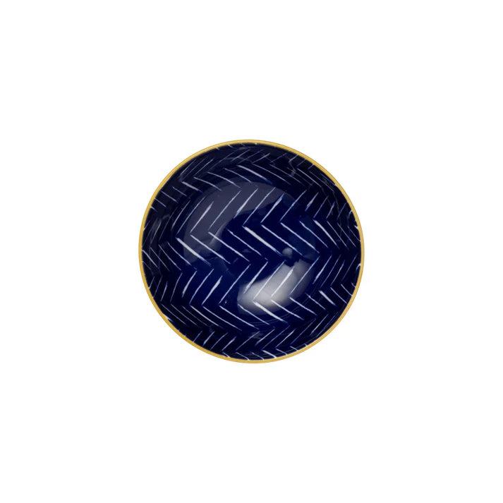 MK Indigo Chevron Nibble 12cm