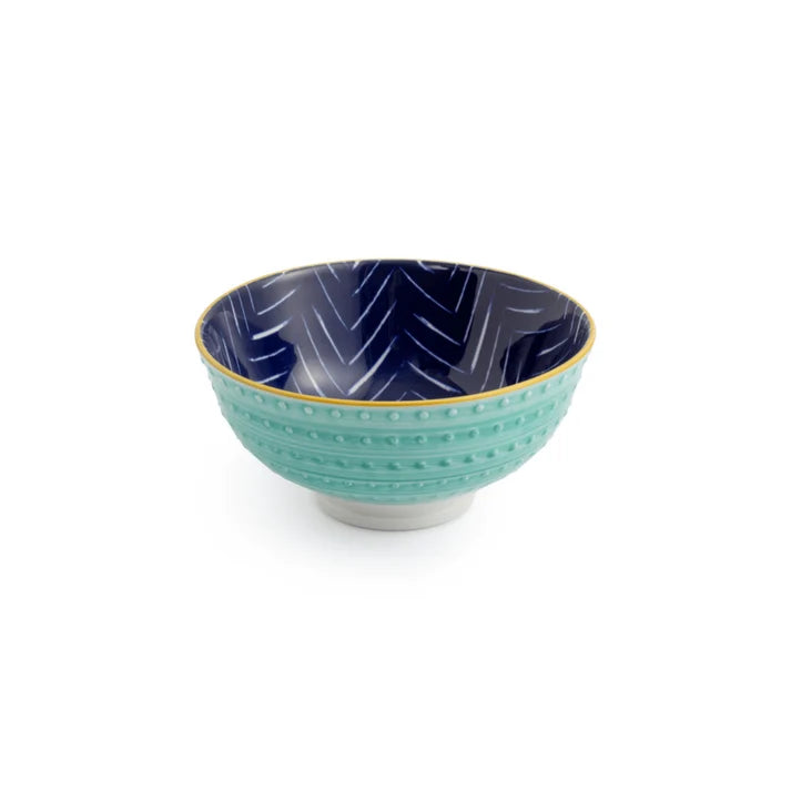 MK Indigo Chevron Nibble 12cm