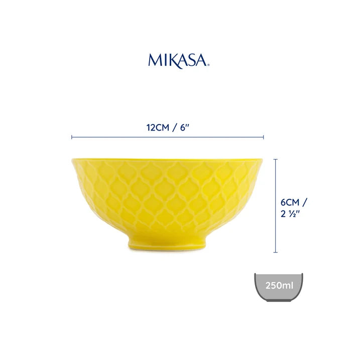 MK Yellow and Blue Geo Nibble 12cm