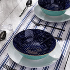 MK Indigo Chevron Ramen Bowl 21cm