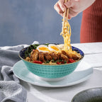 MK Indigo Chevron Ramen Bowl 21cm
