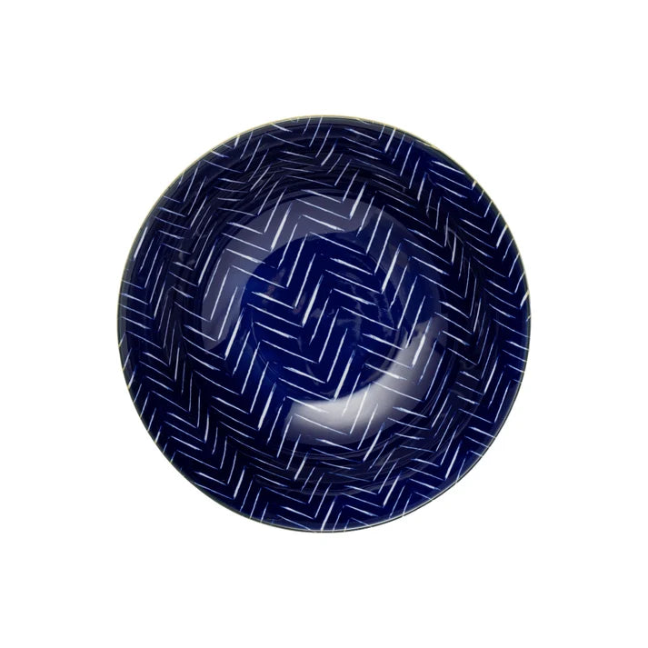 MK Indigo Chevron Ramen Bowl 21cm