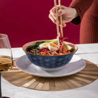 MK Blue Red Arc Ramen Bowl 21cm