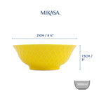 MK Yellow and Geometric Ramen Bowl 21cm