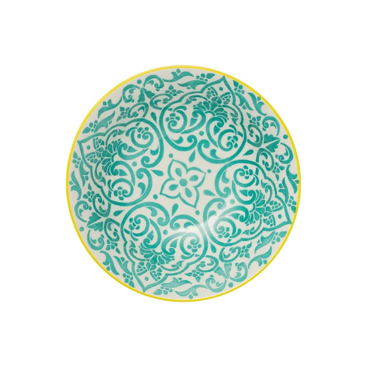 MK Yellow and Geometric Ramen Bowl 21cm