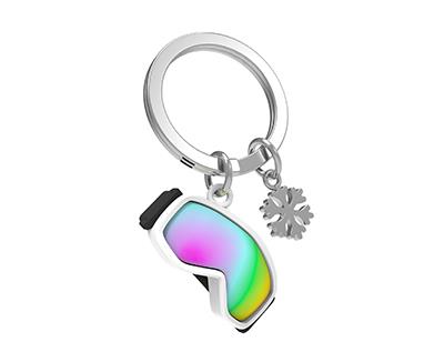 Snow Goggles Keychain