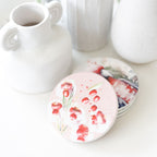 Native Blooms Pink Floral Ceramic Coaster