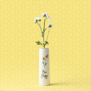 Bee Happy Mini Bud Vase