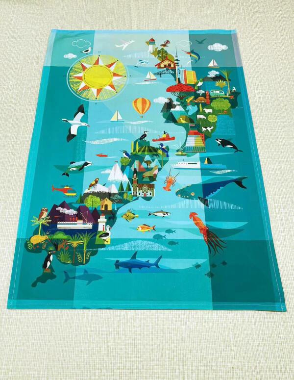 NZ Map Tea Towel