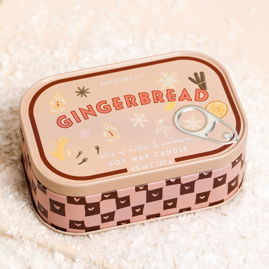 Gingerbread Bistro Tin Candle