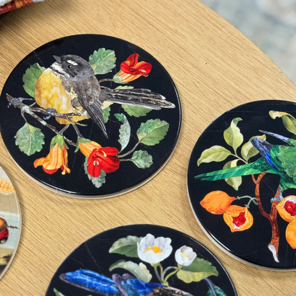 Coaster Pietra Dura Fantail