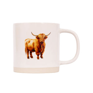 Rustic Meadow Highland Cow Mug