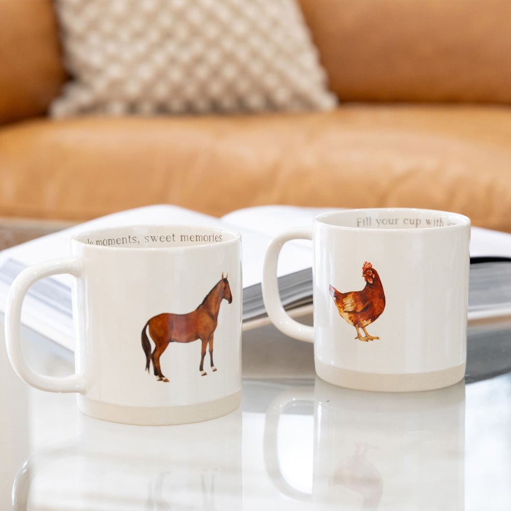 Rustic Meadow Chicken Mug