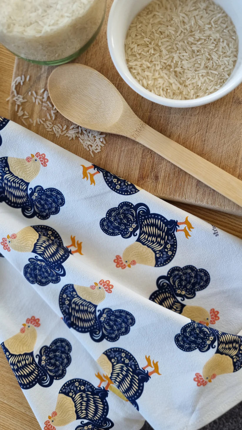 SH Rooster Tea Towel