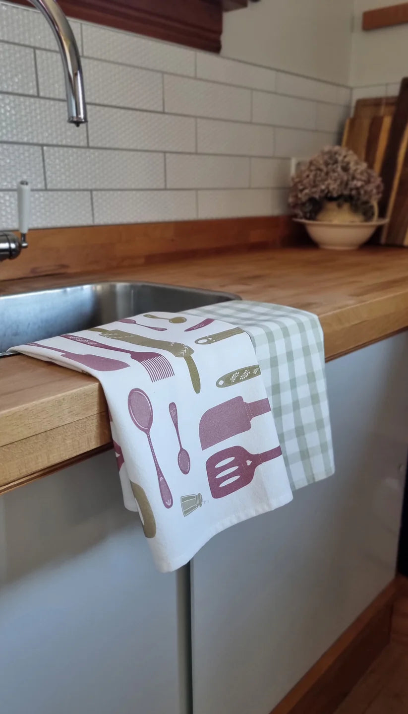 SH Spoons & Spatulas Tea Towel