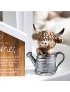 Saddle & Bloom Watering Can Highland Cow