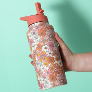 Sip by Splosh Retro Floral Water Bottle 950ml