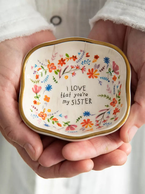Antiqued Trinket Bowl Sister