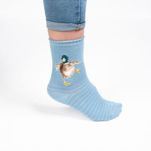 Wrendale Socks Duck Blue