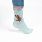 Wrendale Socks Hedgehog Grn