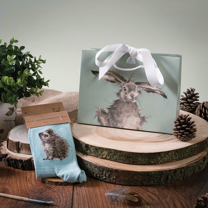 Wrendale Socks Hedgehog Grn