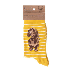 Wrendale Socks Dog Mustard