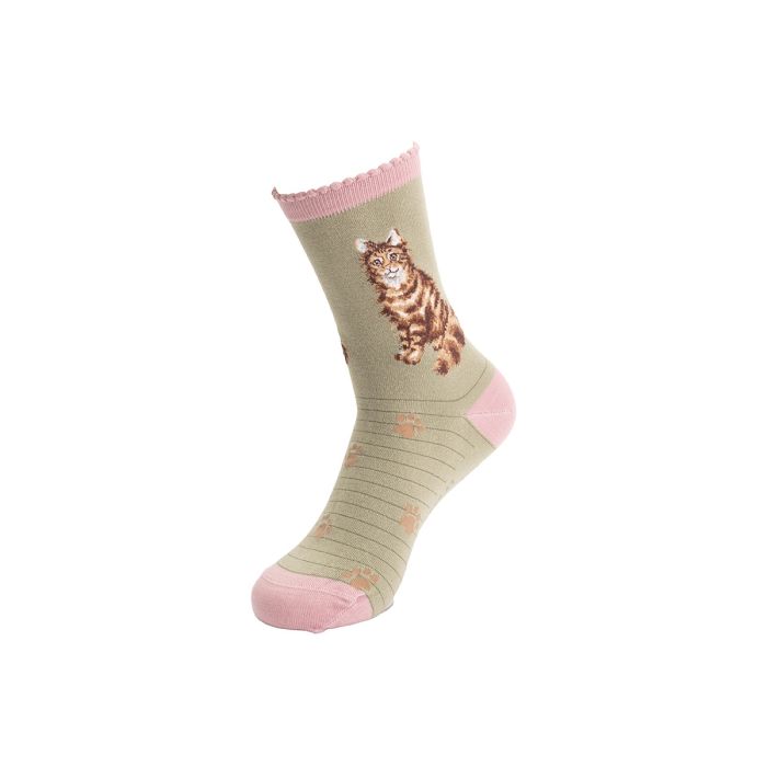 Wrendale Sock Cat Feline Fabulous