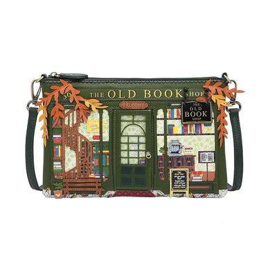 The Old Book Shop Green Pouch Bag