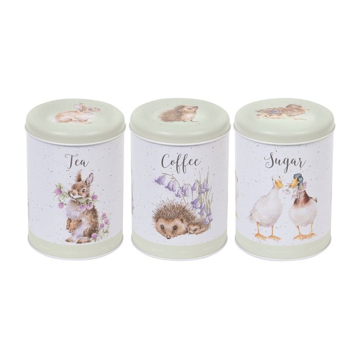 Wren Country Meadow Set Tea,Coffee Sugar Cannisters